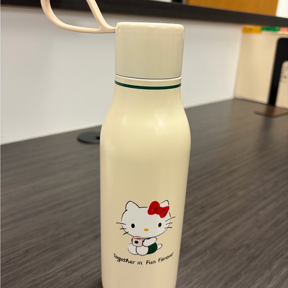 Starbucks Cream Hello Kitty Thermos